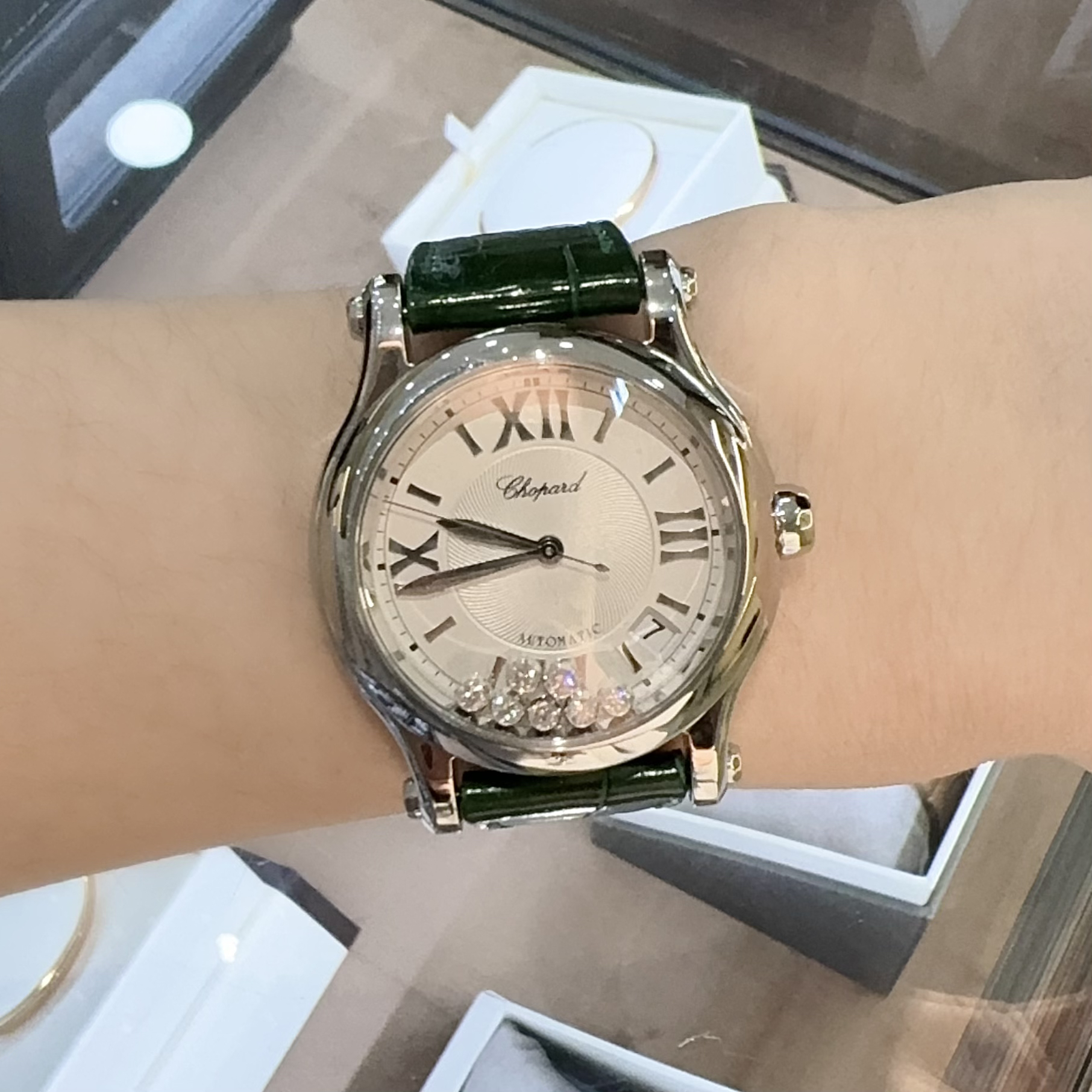 99新 Chopard/萧邦 麦麦女表7钻278559-3001机械女表 36mm
