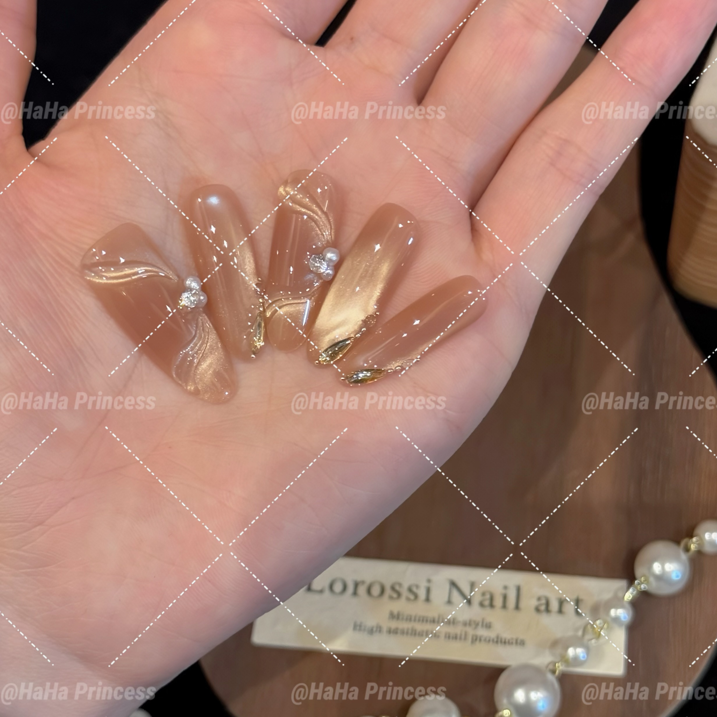 【柔光飘带】Haha princess纯手工穿戴甲10片装可重复佩戴-送工具包