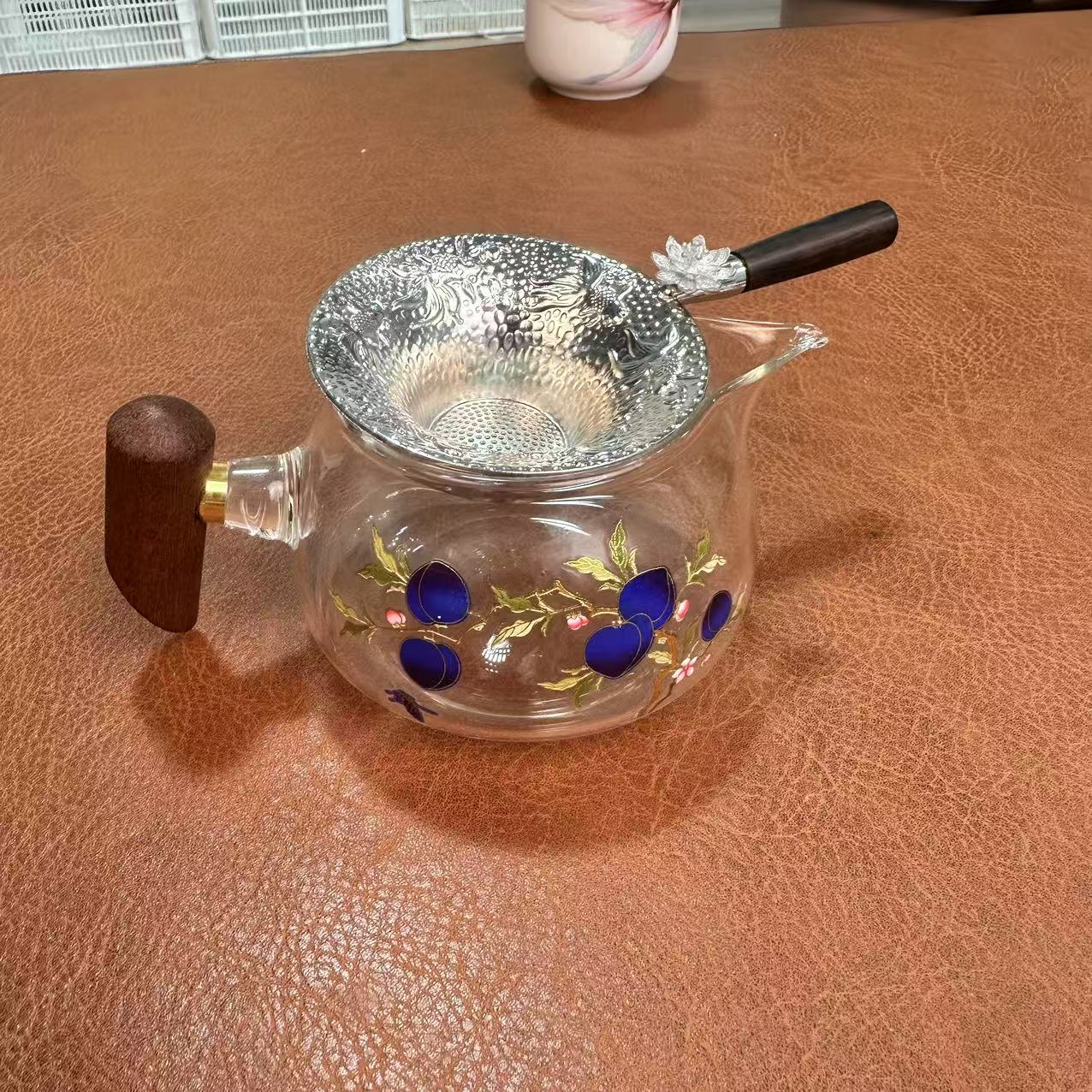 【闪购链接】@@@@@@@@@@@@ ZHTJ456-茶漏+玻璃九桃变色公道杯