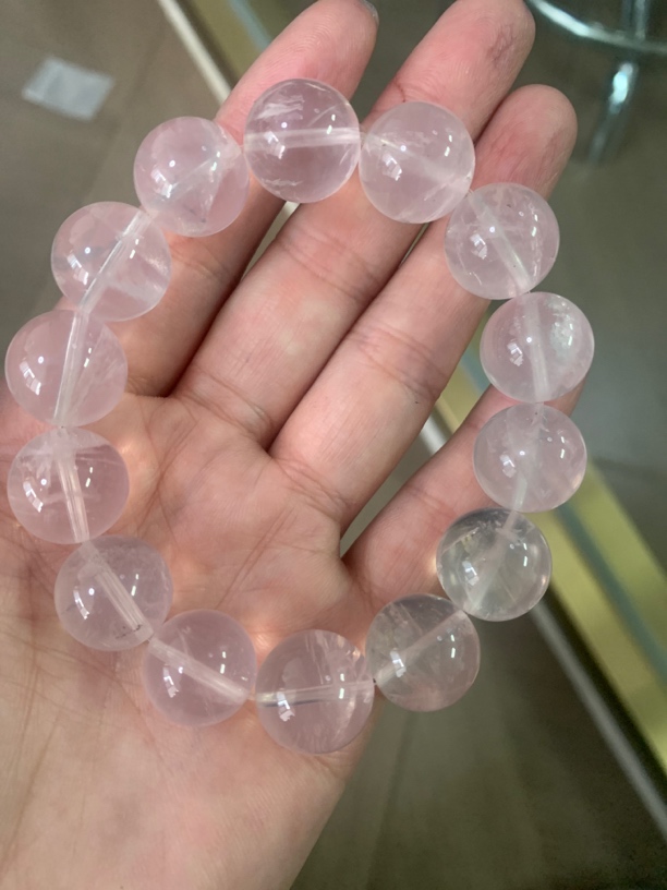 【王姨专属】25/01 天然粉水晶手串约15➕mm多样性发一条