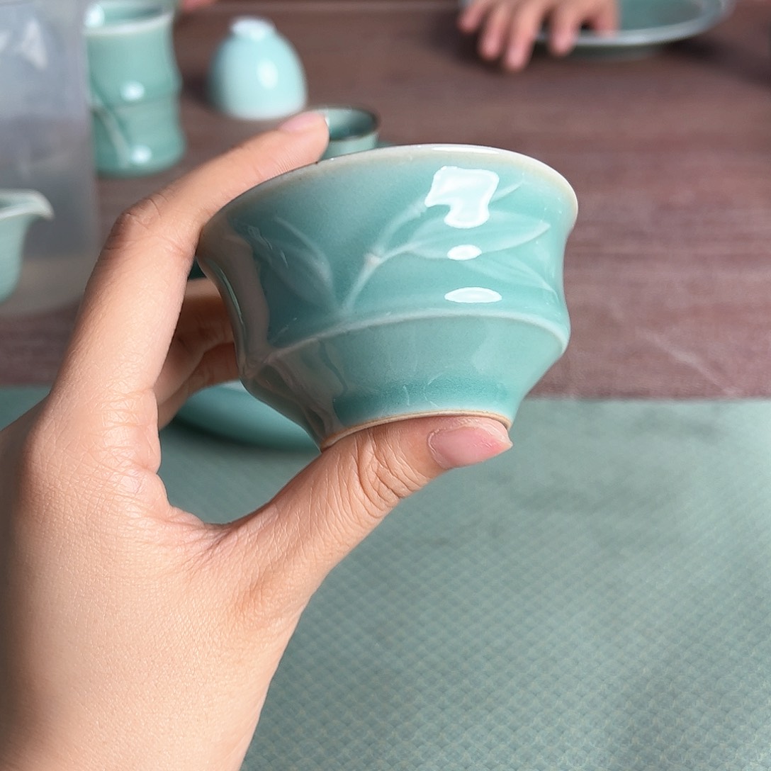 龙泉云间青瓷小米茶器