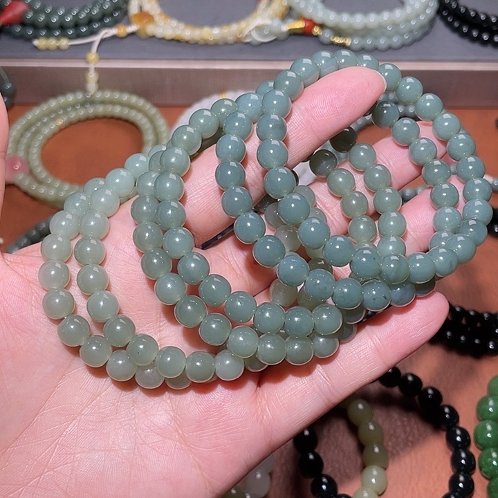 未镶嵌和田玉挂件且末卡8mm多样性发货发一个