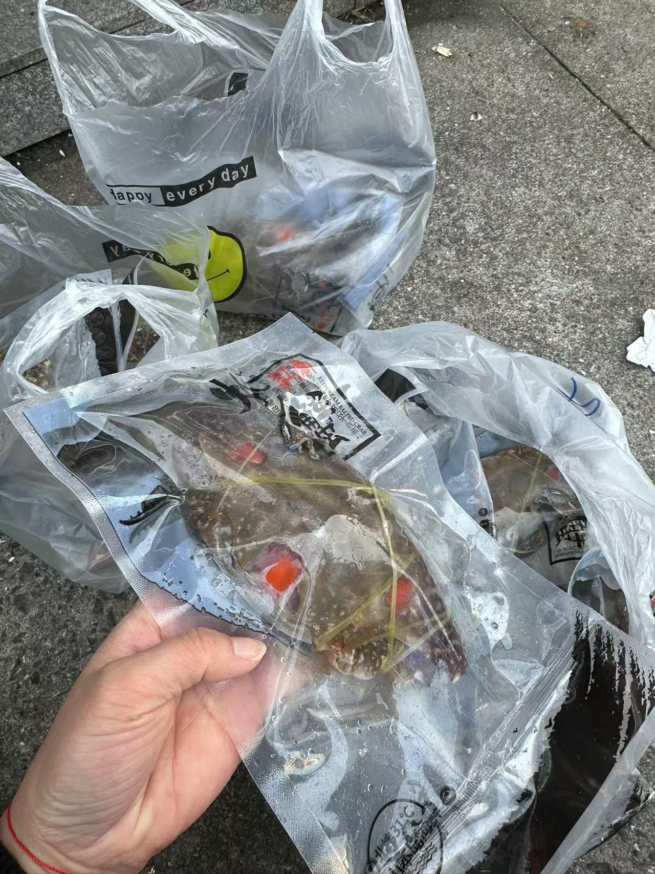 舟山野生红膏炝蟹4-6两，2只，只要99元