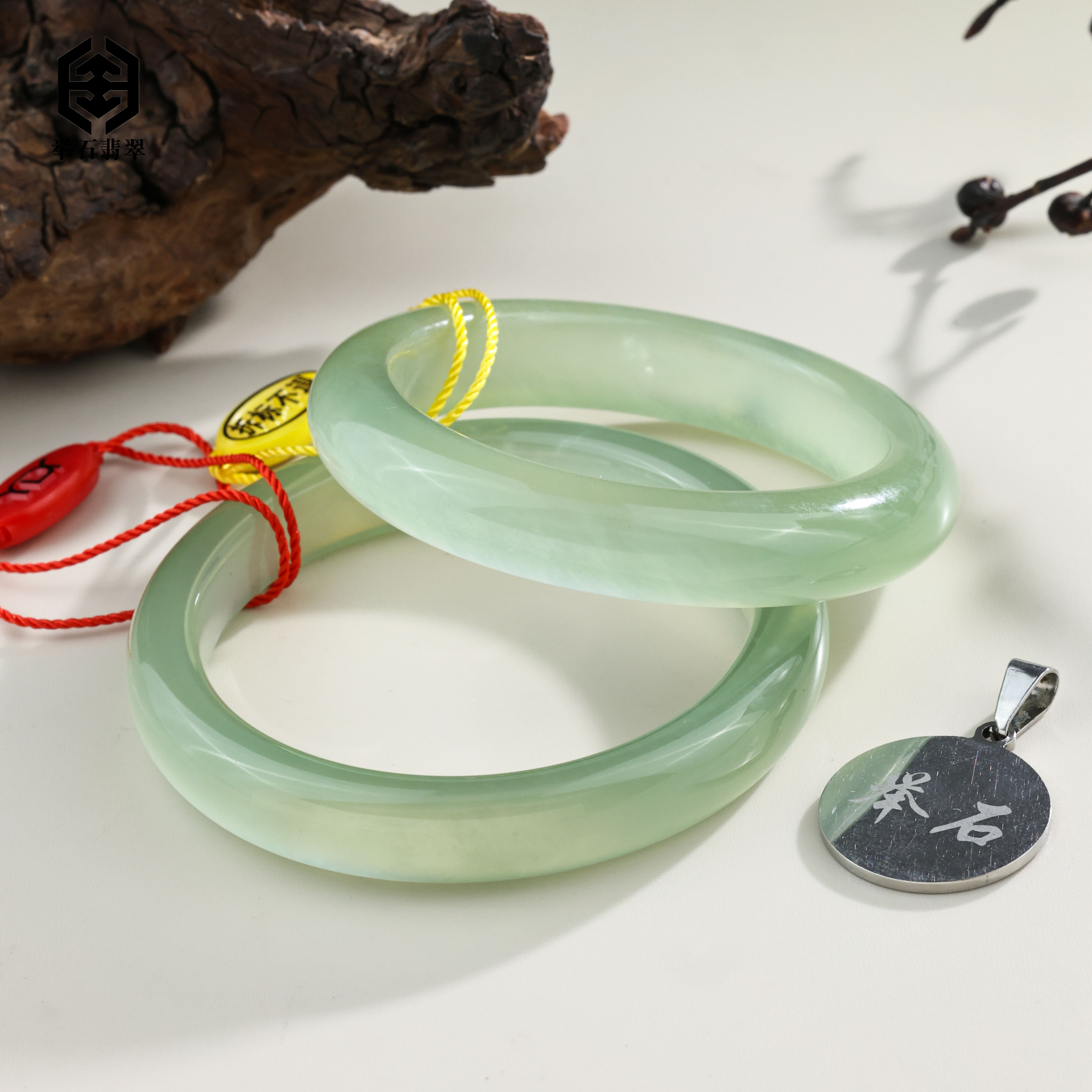 【举石珠宝】T1209-222-0168岫玉手镯（一件/多样性发/圈口自选）Y