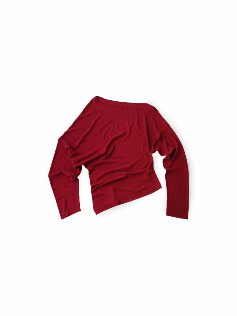  manzanilla 斜肩不规则针织衫