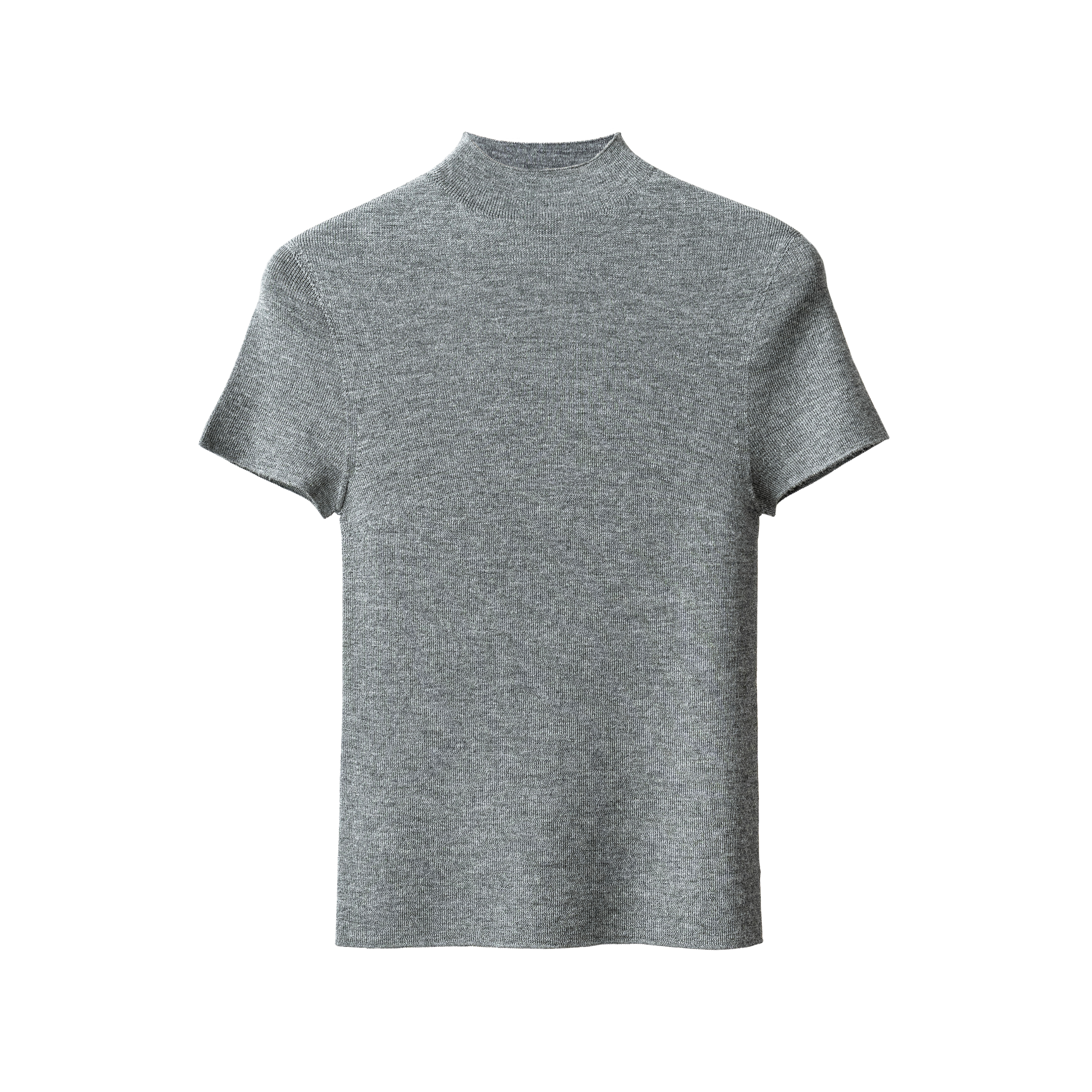 高支高密18针68支精仿羊绒半高领针织打底衫