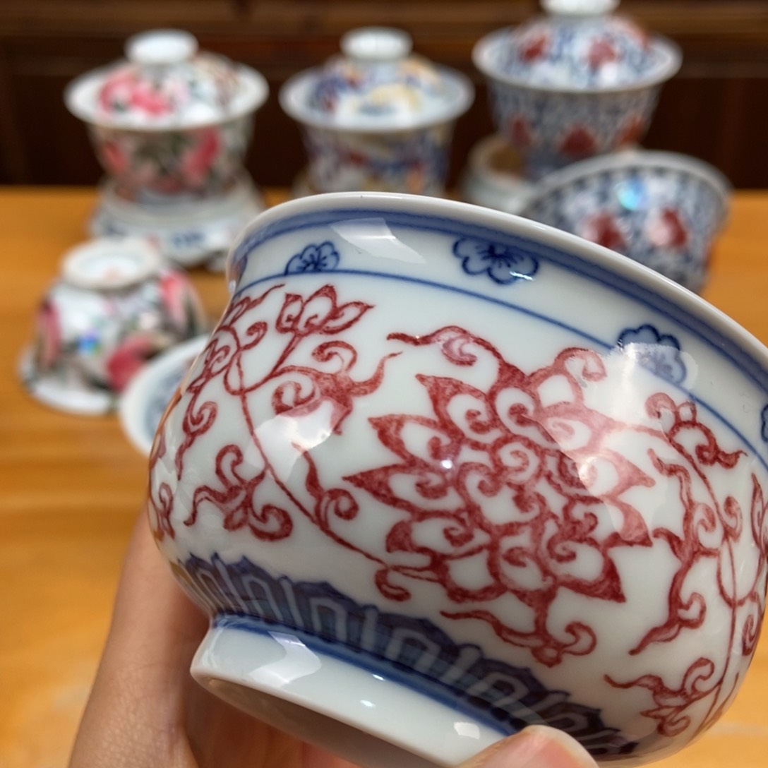 手绘现代茶具非古董