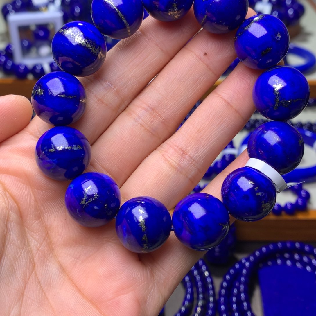 青金石手串未镶嵌16mm87