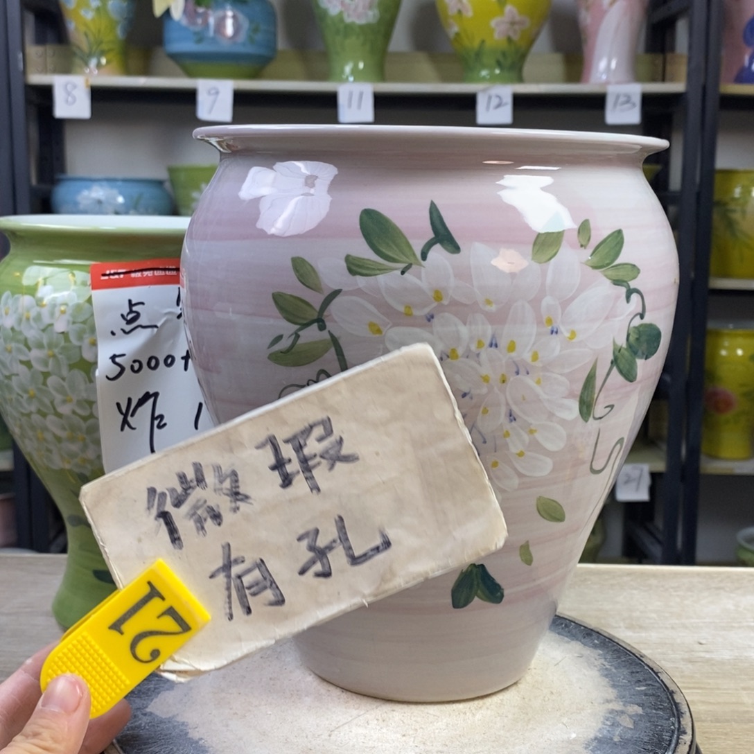 景德镇手工手绘陶瓷花盆