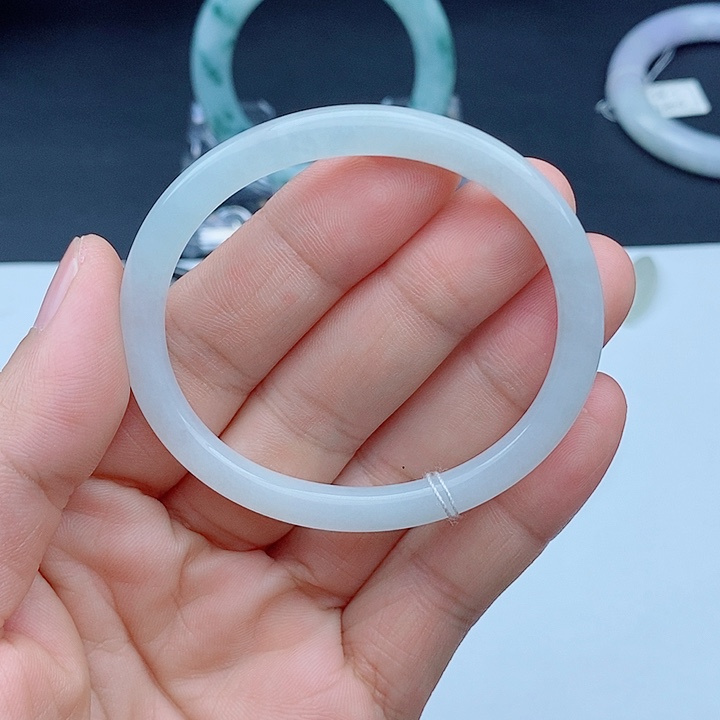 翡翠手镯未镶嵌贵妃手镯48-49圈口