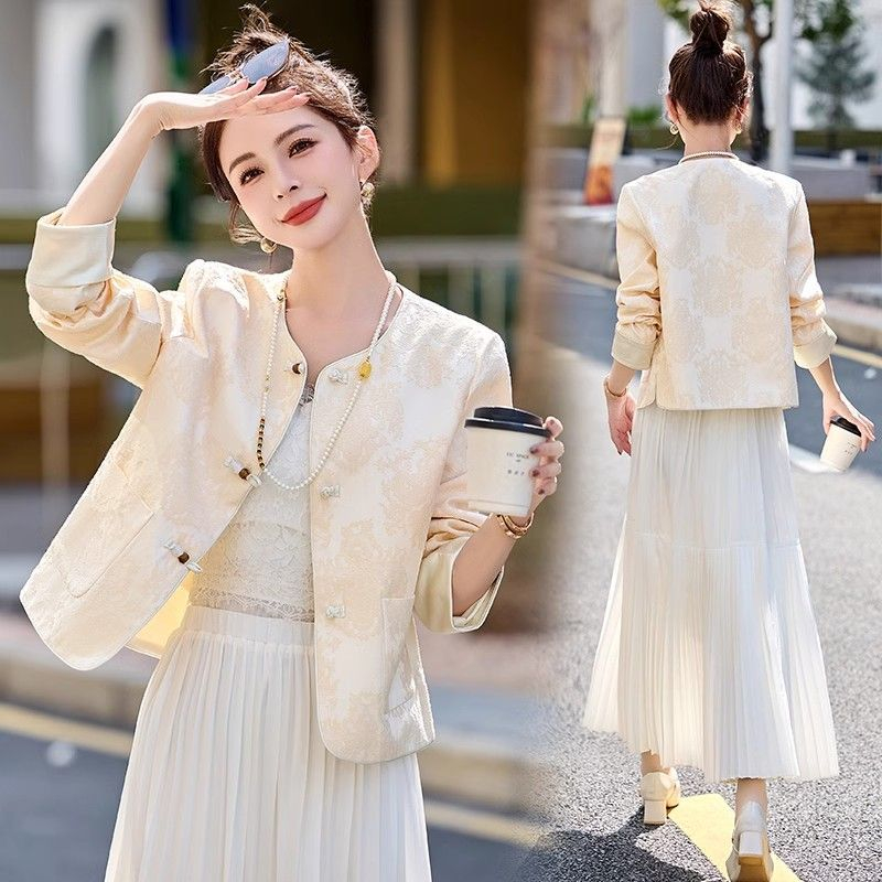 新中式小香风外套气质长袖优雅休闲春秋上衣女宽松显瘦短款