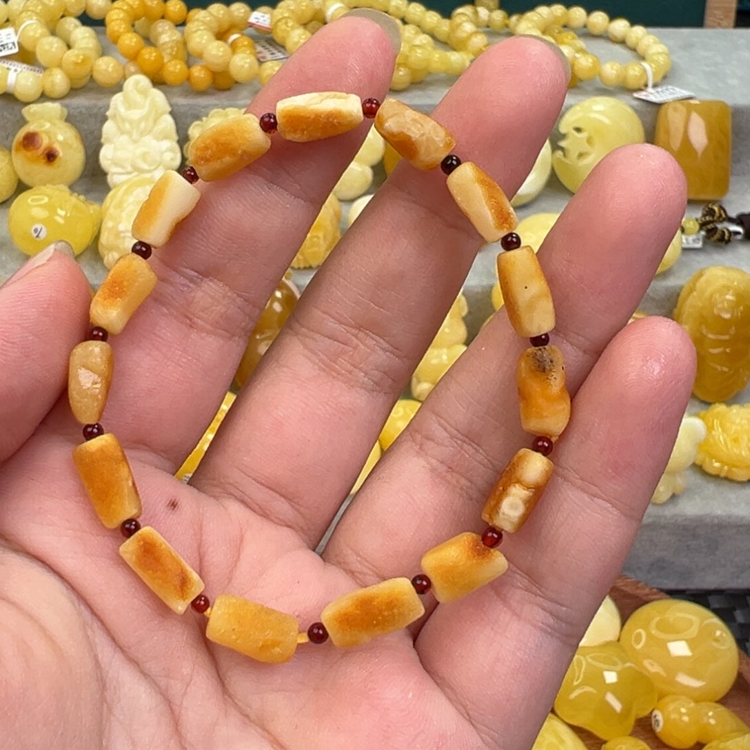 未镶嵌琥珀手链蜜蜡