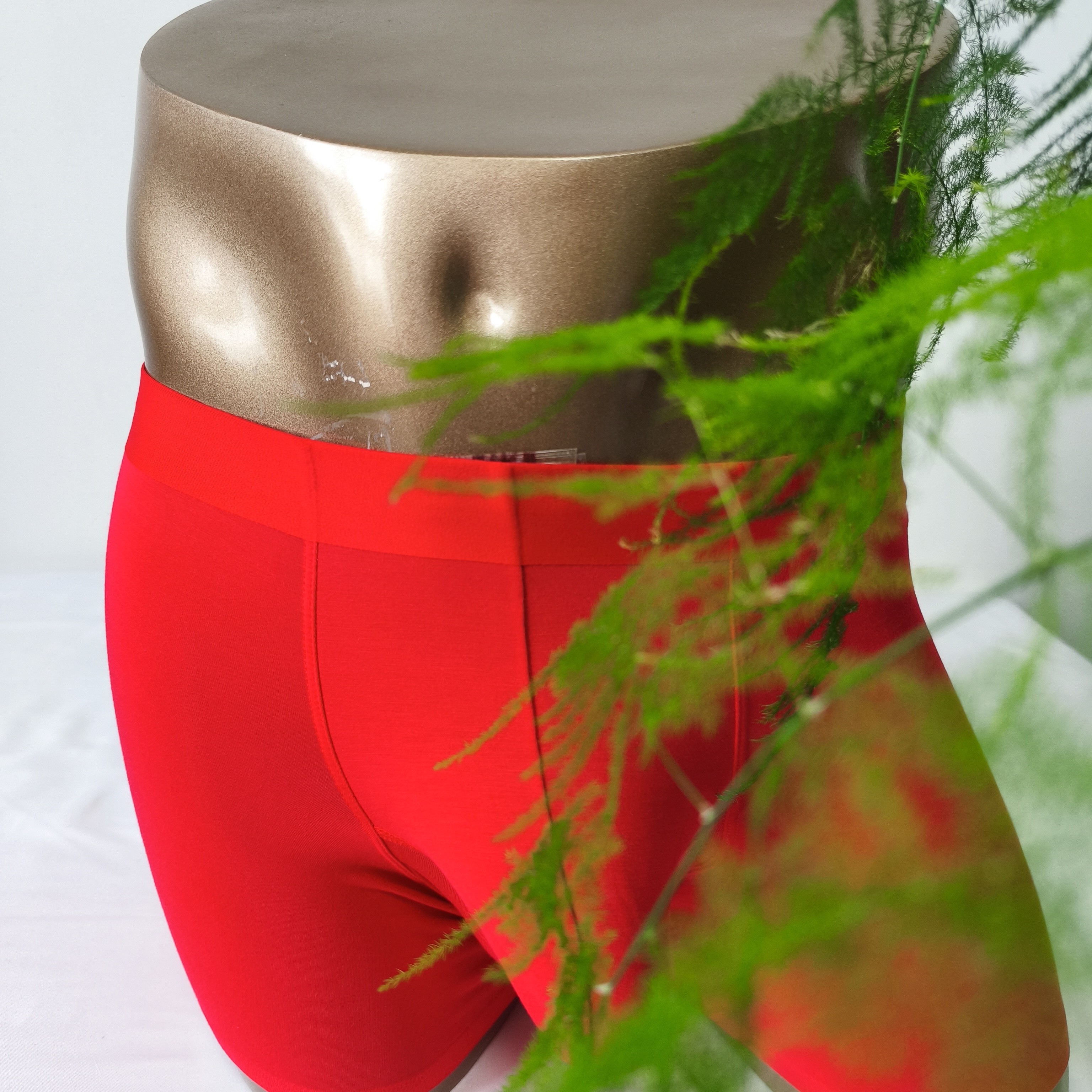 威尔美莫代尔面料舒适透气时尚大红色本命年男士平角内裤