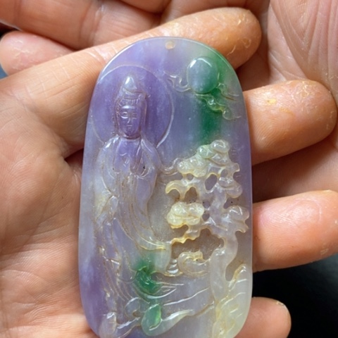 白玉菩提吊坠细****月