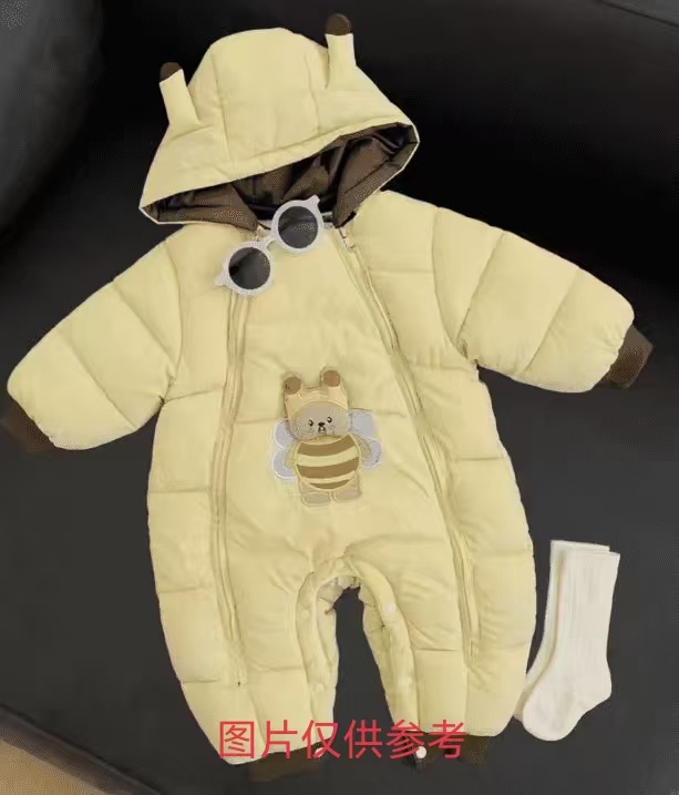 宝宝冬加厚加绒连体睡衣