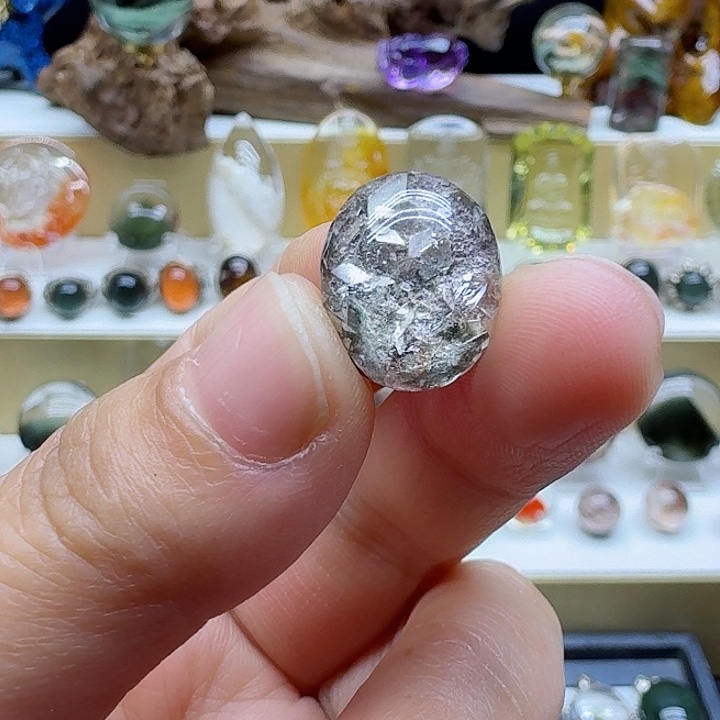 水晶戒指银S925镶嵌快**贝戒指