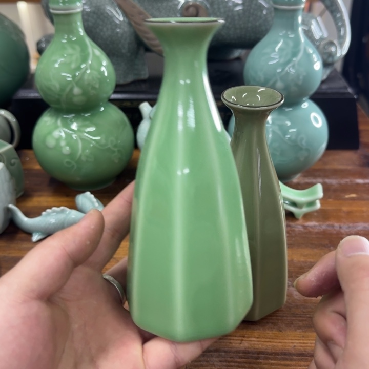 龙泉青瓷茶具微瑕4887