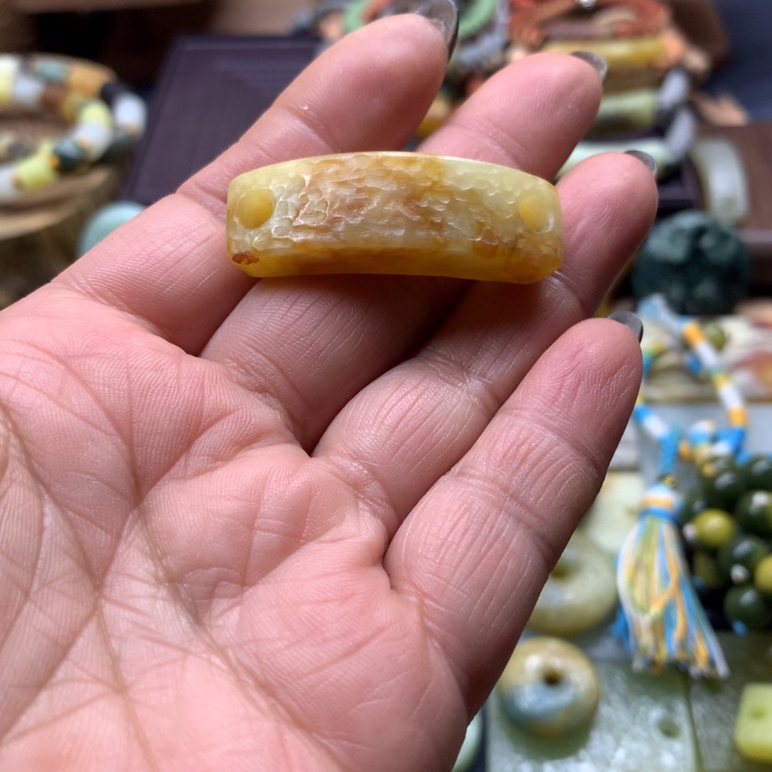 ˙***࿐蛇纹石玉合金颈饰