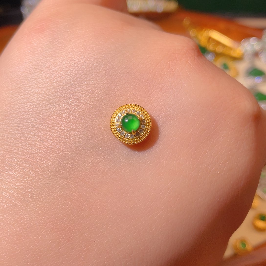 翡翠吊坠(不含链)银S925镶嵌