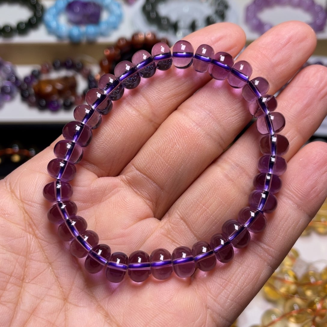 水晶手链未镶嵌巴西紫水晶