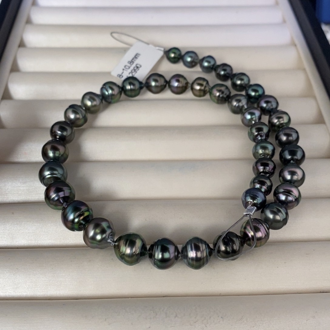 海水珍珠项链未镶嵌娟*大溪地项链8-10.8范