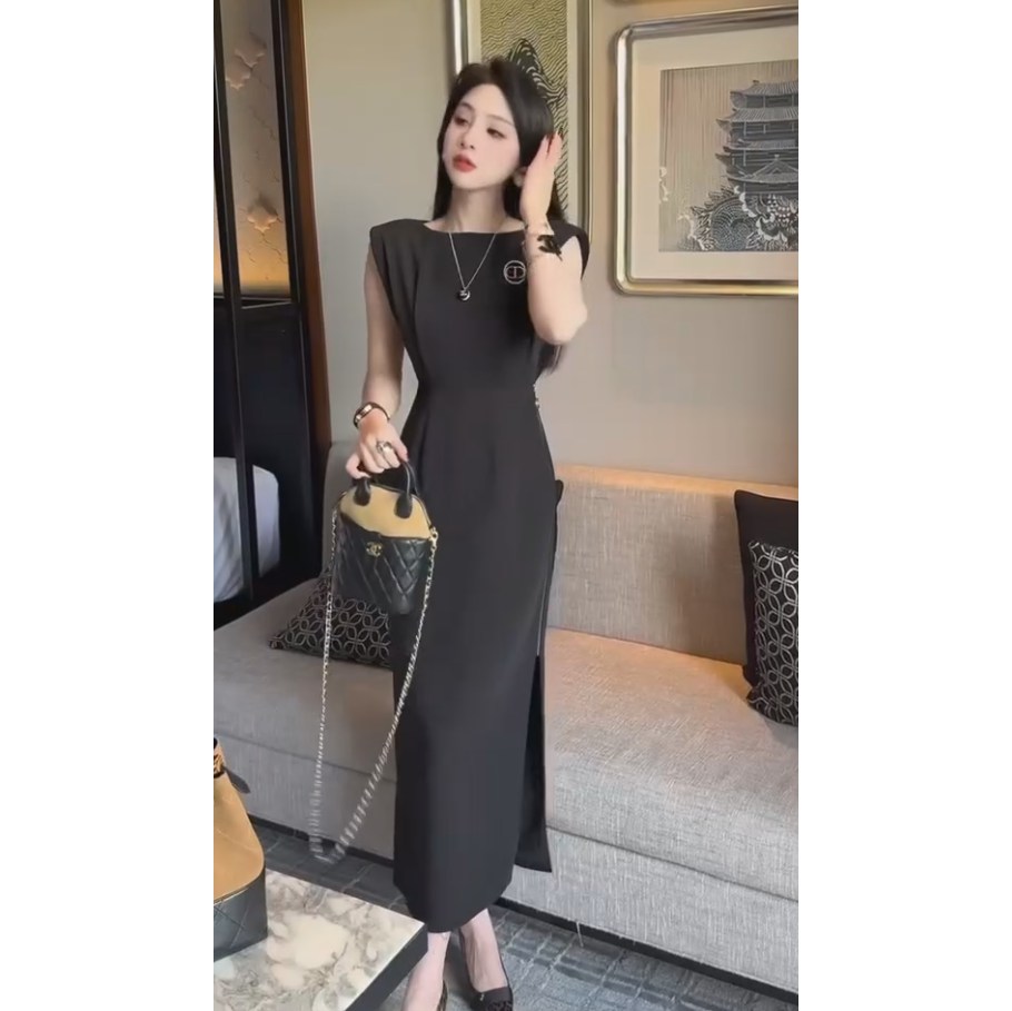 16010气质连衣裙女秋装高级感优雅简约气质修身裙子