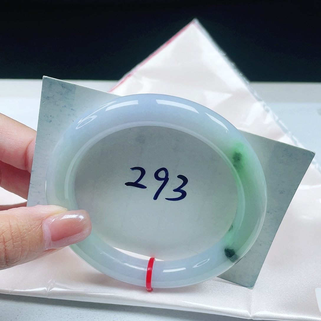 翡翠未镶嵌手镯 圆条55+