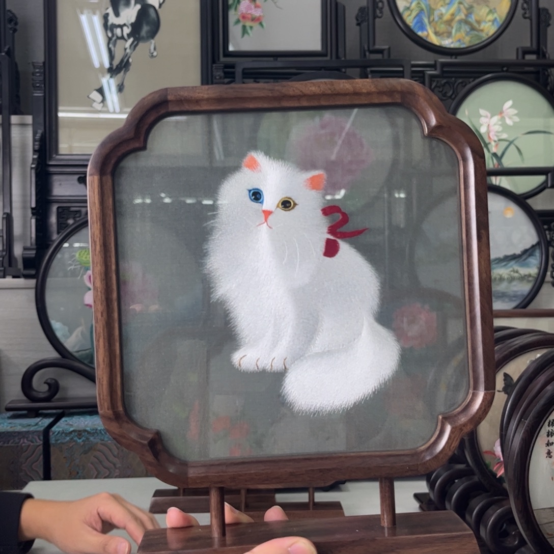 M***️刺绣苏绣双面绣摆件工艺品