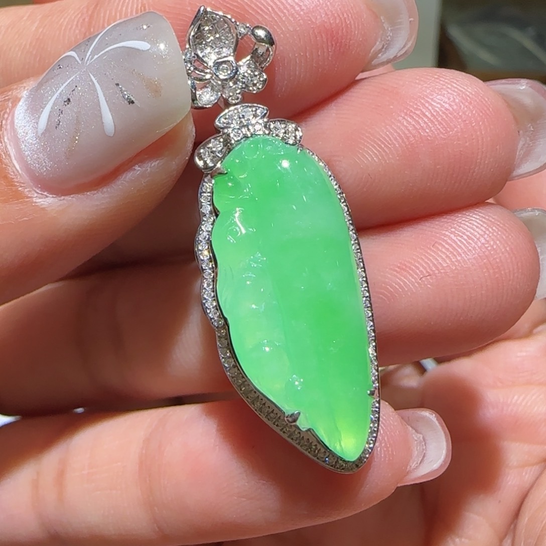 【闪购商品】翡翠颈饰18K金镶嵌缅甸