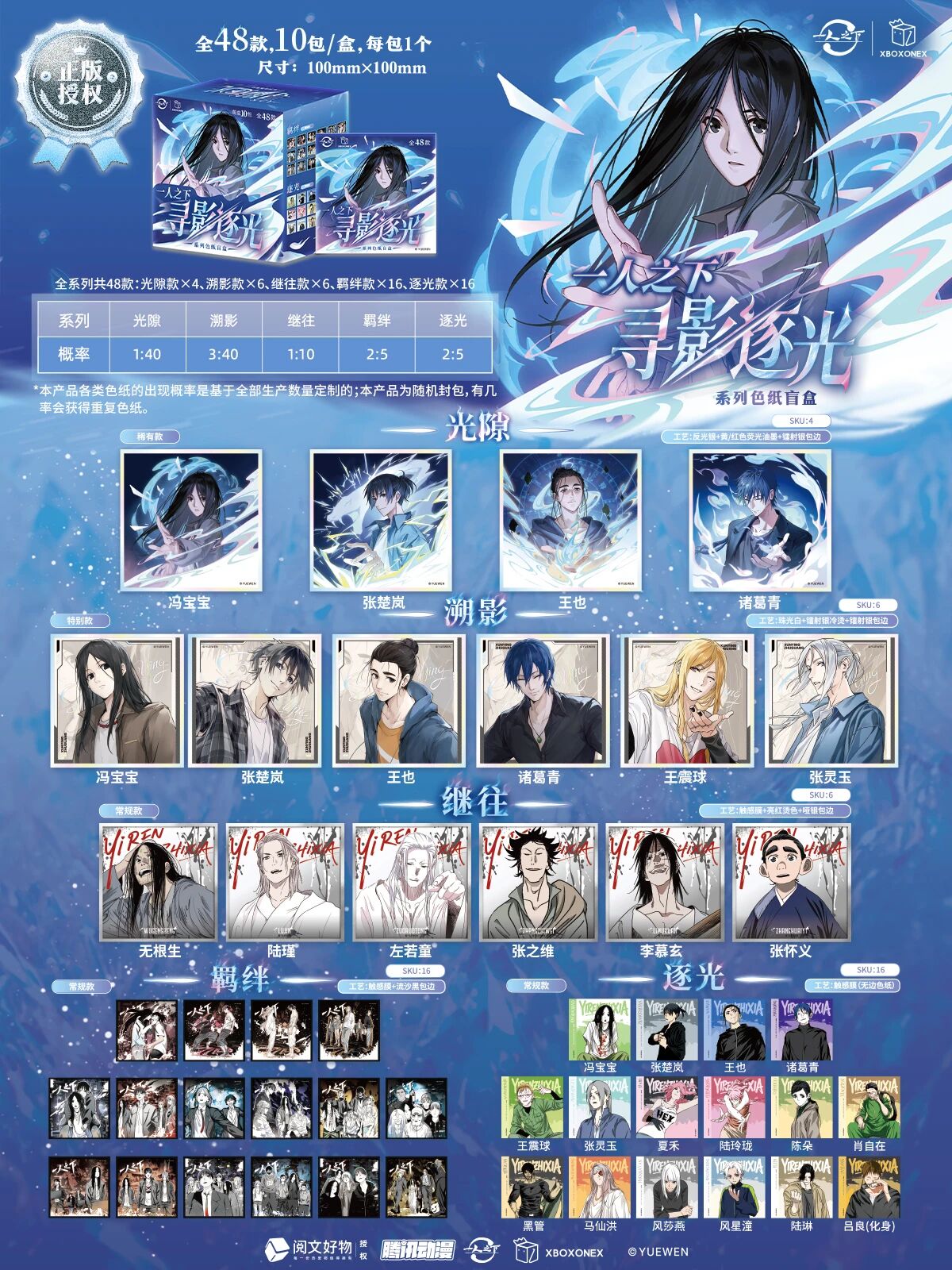 开心一下 XBOXONEX 一人之下寻影逐光系列徽章/色纸盲盒（代拆）
