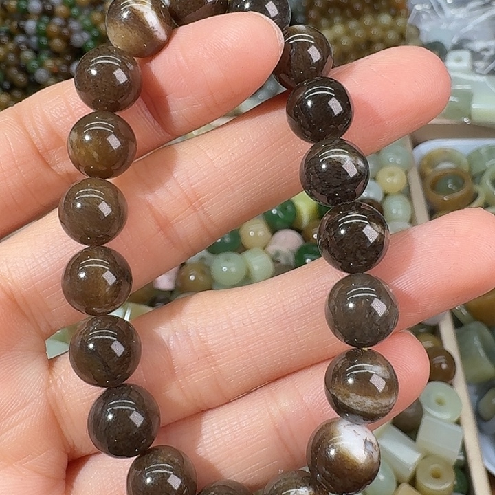 和田玉（糖玉）未镶嵌手链10mm