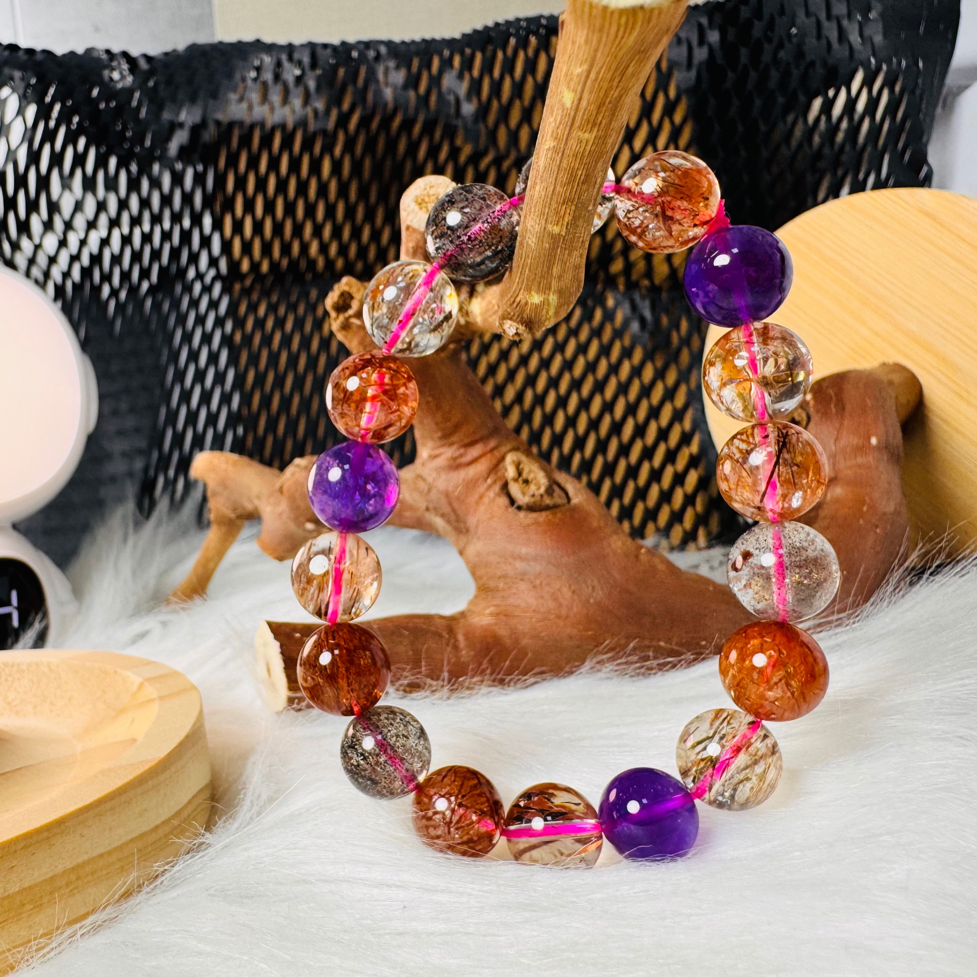 天然超七水晶手串