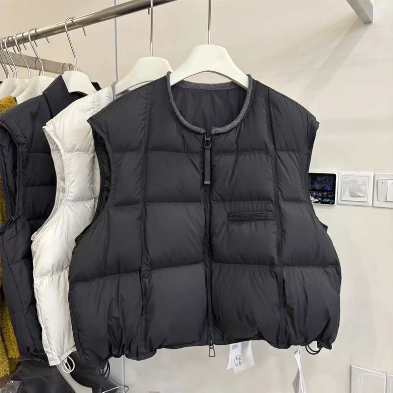 2025短款女冬季马甲秋冬韩版欧美女款秋冬马甲马夹加厚外套