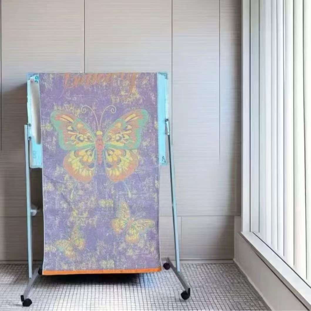 （浪漫蝴蝶）80*160cm纯棉纱布浴巾吸水速干亲肤沙滩巾