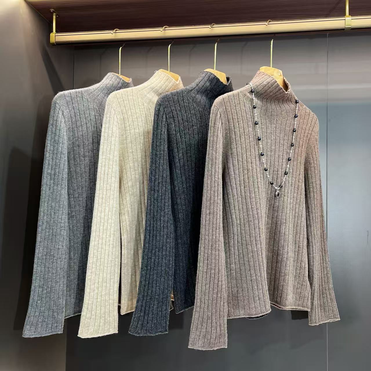 【山羊绒】冬季新款羊绒毛衣内搭高领保暖时尚百搭女款