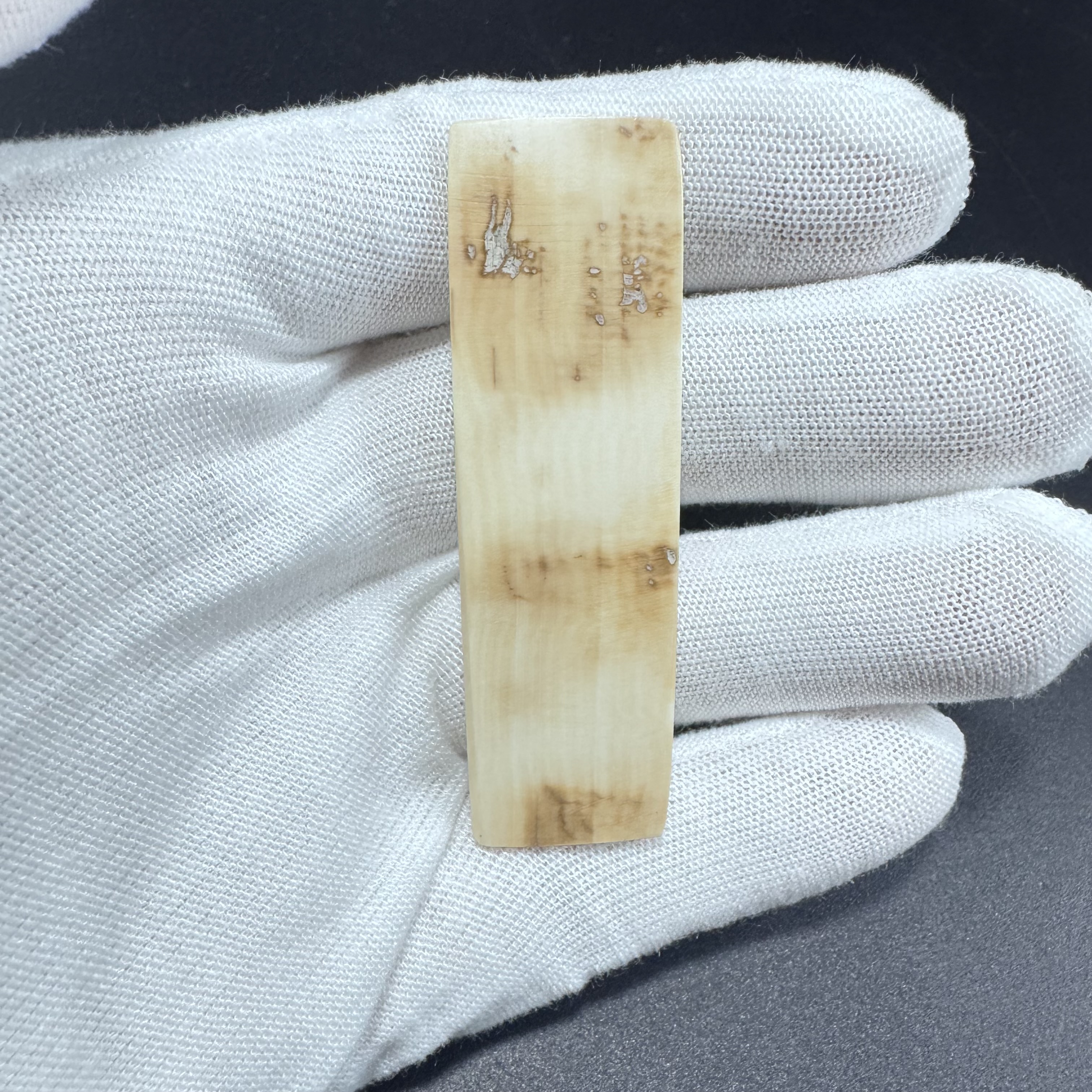 【猛犸兄弟】L0001天然猛犸牙留皮无事牌