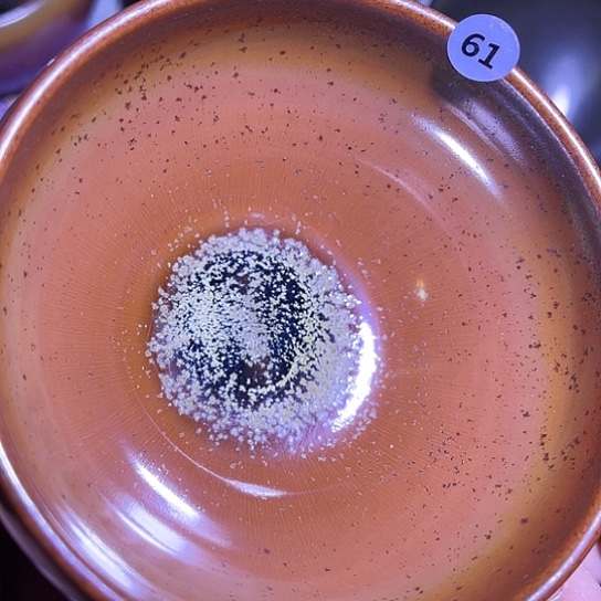 茶盏龙窑柴烧柿红钵钵器型9.1口径