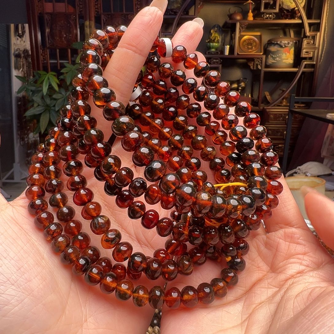 琥珀未镶嵌裸石抚顺琥珀20661-6八多样性发其一