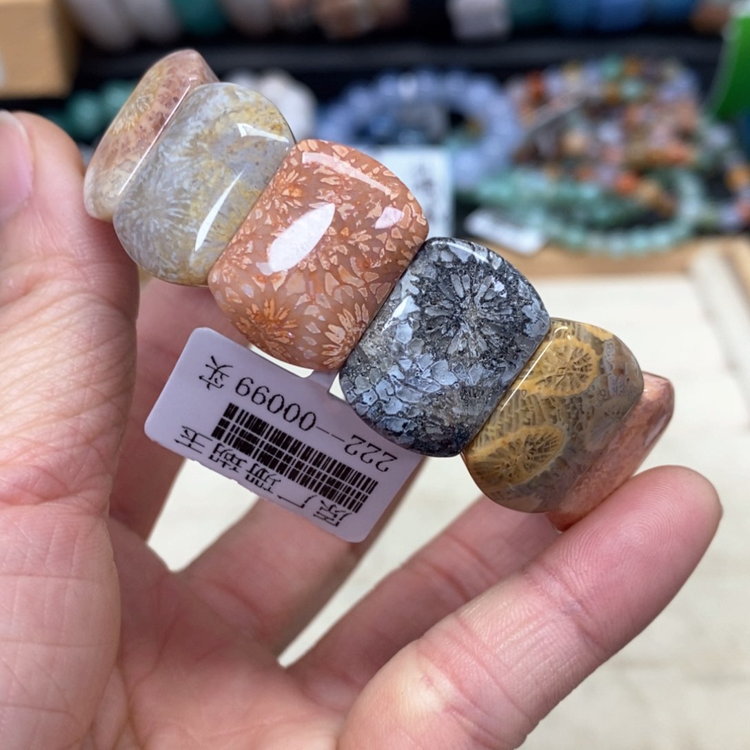 硅化珊瑚（珊瑚玉）手链未镶嵌267