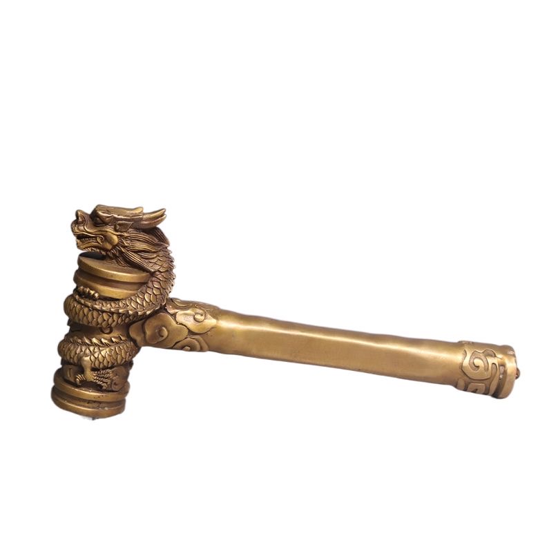 KG装修开工仪式专用金色龙头锤锌合金一体定制耐磨锤子