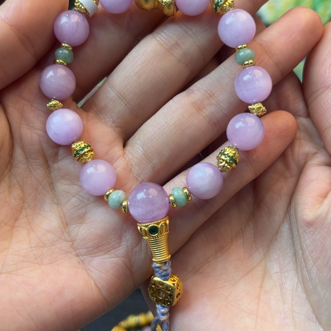 锂辉石手串未镶嵌