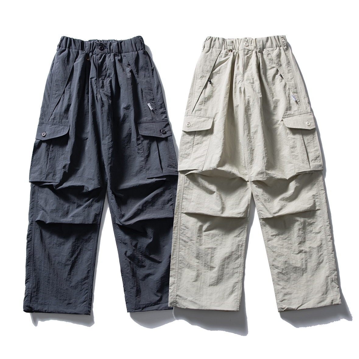 设计师款/25ss春夏日系机能防水速干面料工装宽松休闲伞兵裤