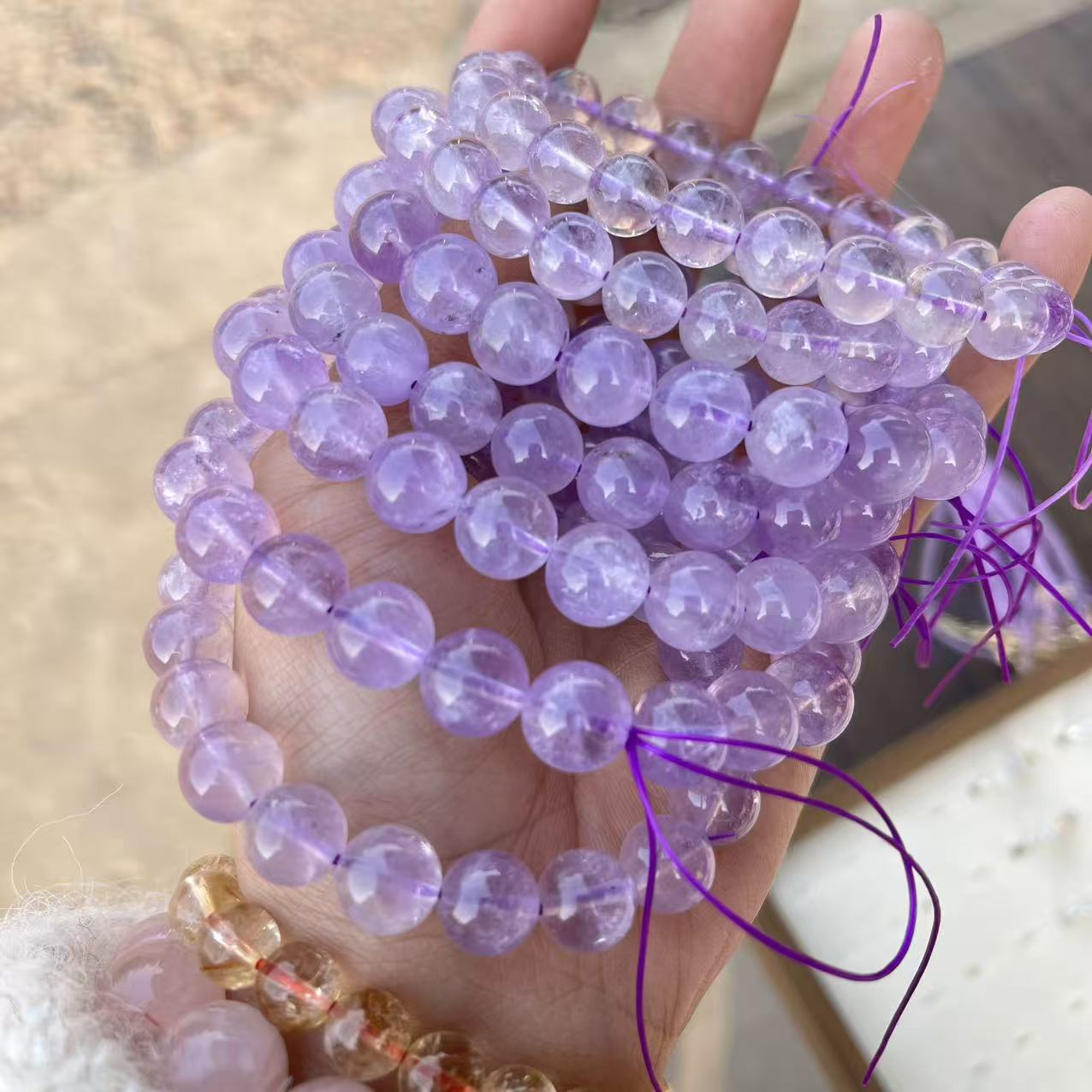【梵东甄选】Z497-福利天然薰衣草紫水晶单圈手串手链-多样性发其一