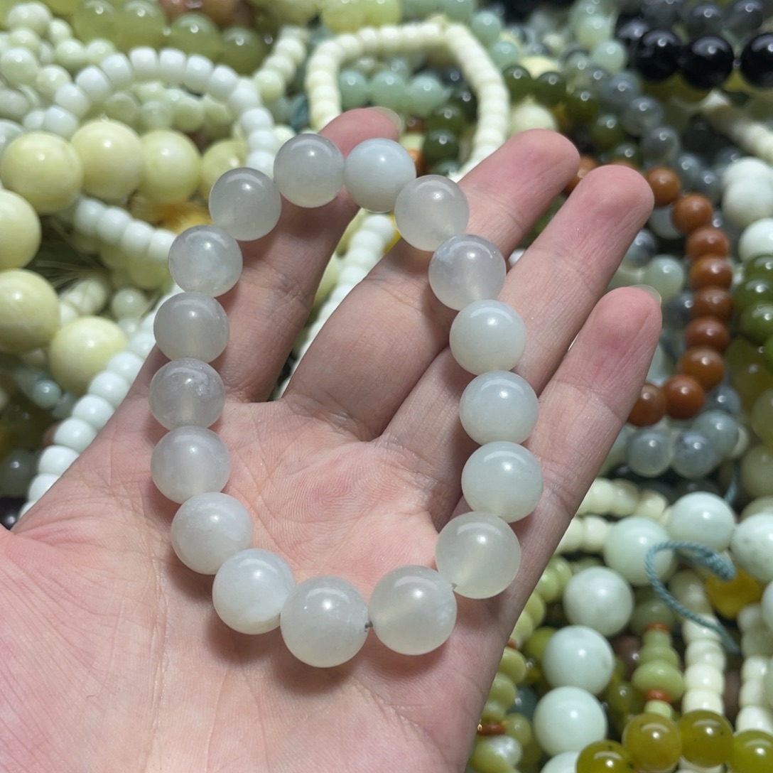 蛇纹石玉未镶嵌手链