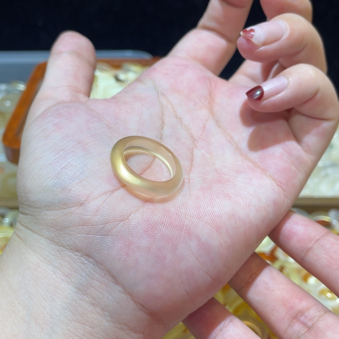 玛瑙/玉髓未镶嵌戒指68号港16