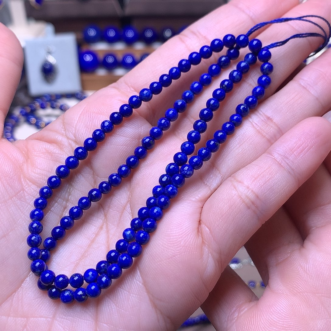 青金石未镶嵌4m双圈