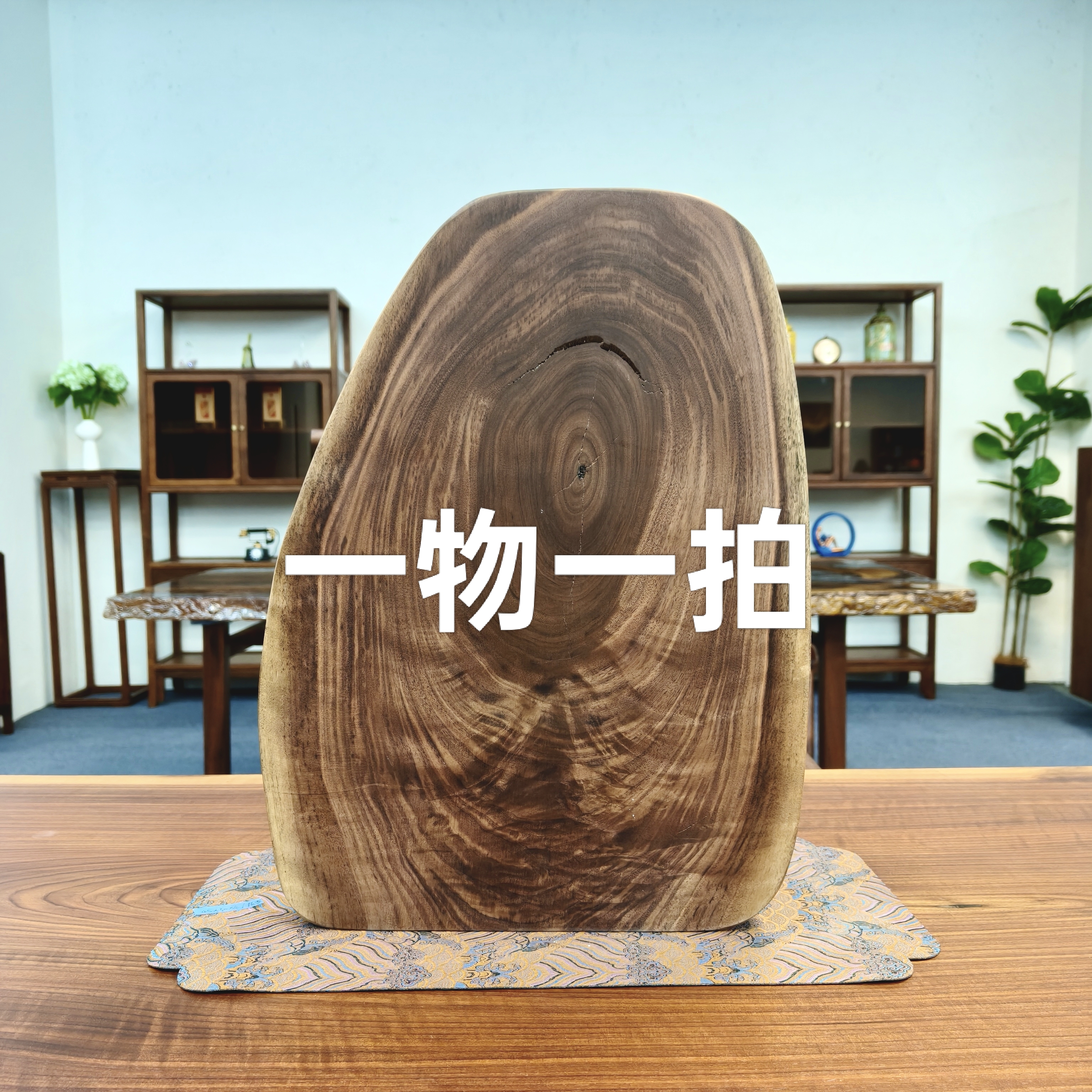 【大号】北美黑胡桃木板原木实木盘（一物一拍）