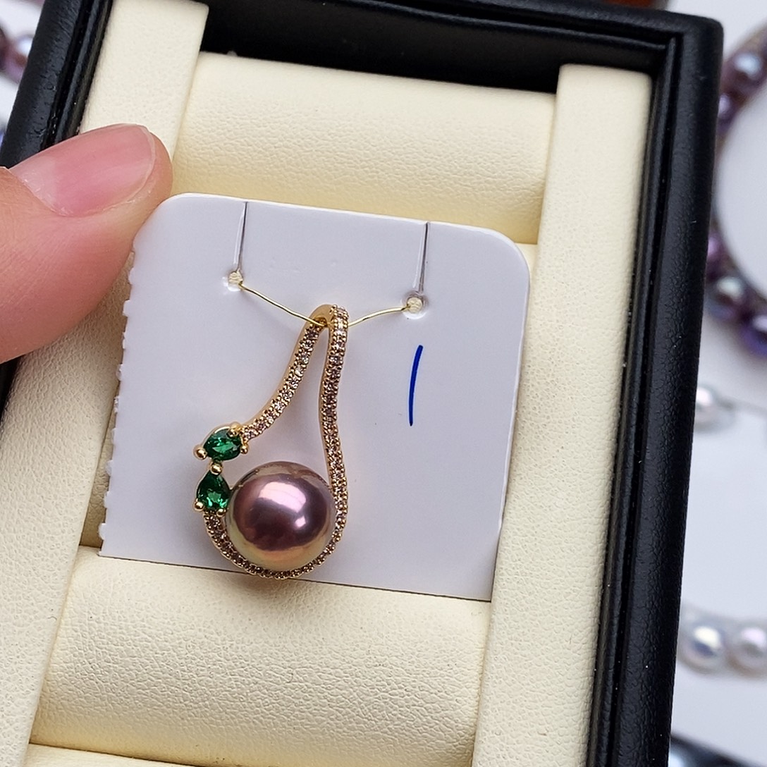 银S925镶嵌淡水珍珠颈饰