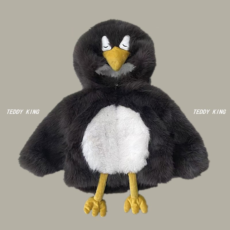 2025新款毛毛外套 中小童  新款企鹅毛毛衣TXB25835