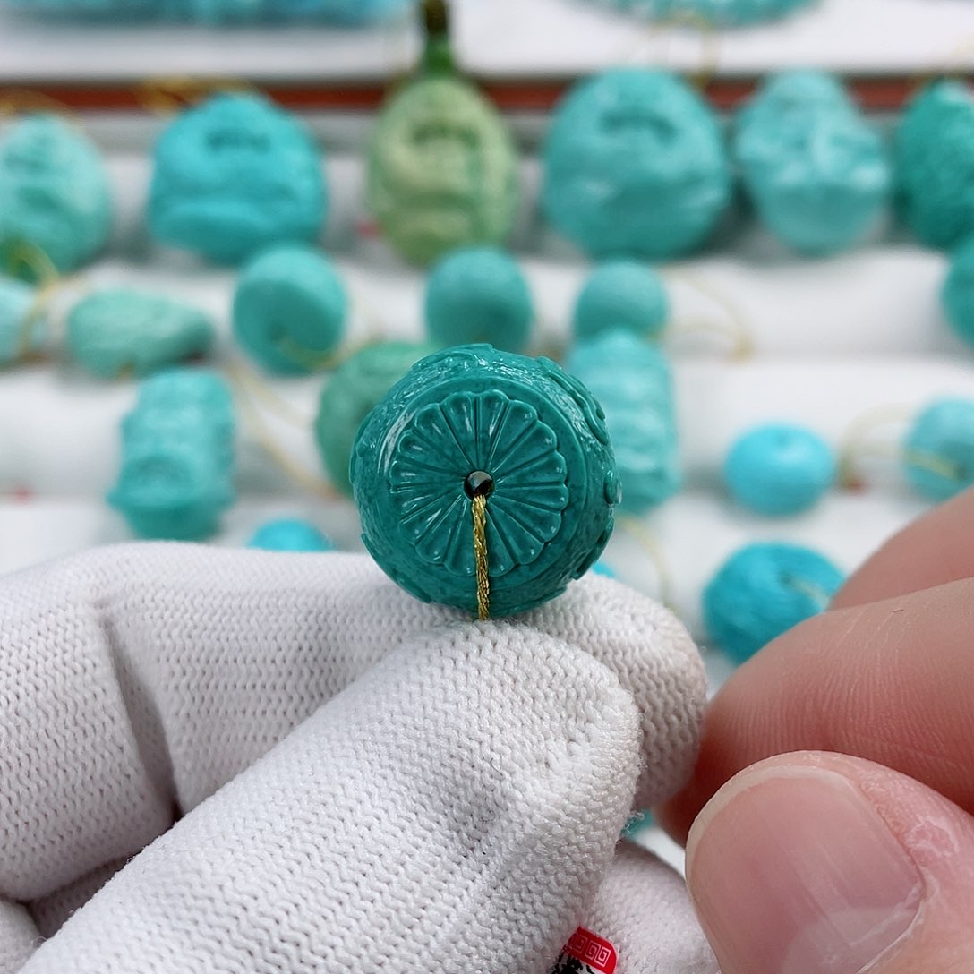 绿松石车挂未镶嵌直径18.9